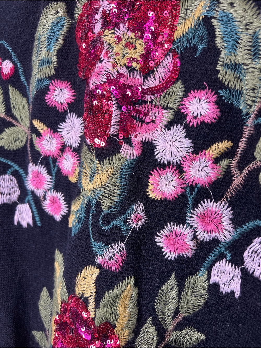 Johnny Was Biya Embroidered Floral Cardigan / Duster – Size Large - Picture 14 of 17